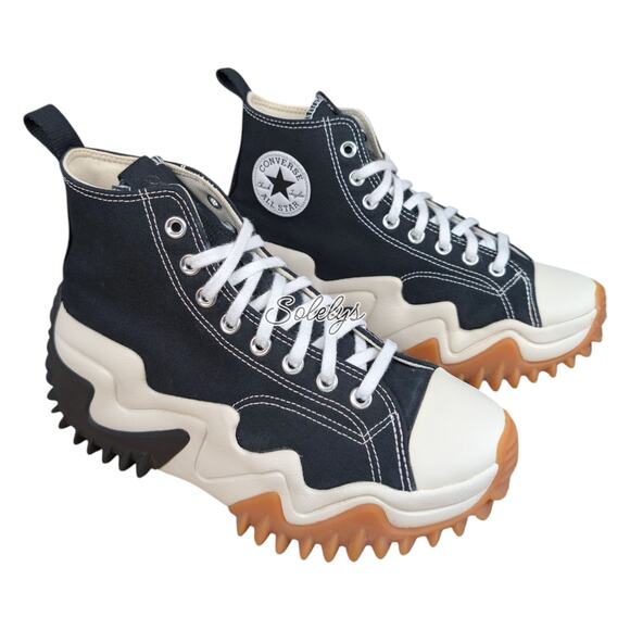 Converse Run Star Motion CX Platform High Top Black White Gum Sneaker Womens 9.5 - Picture 4 of 11